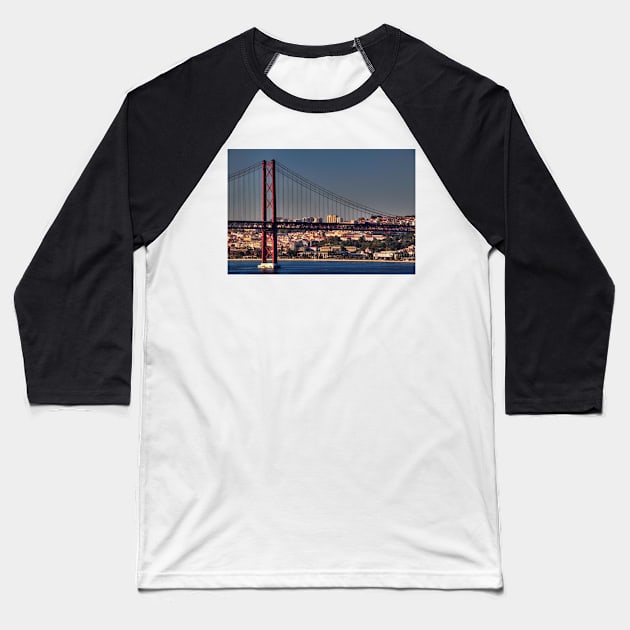 The 25 de Abril Bridge - 1 © Baseball T-Shirt by PrinceJohn